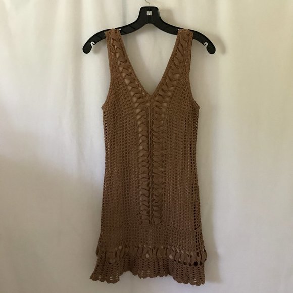 Melissa Odabash Alexis Knit Coverup Dress, Brown - Picture 2 of 4